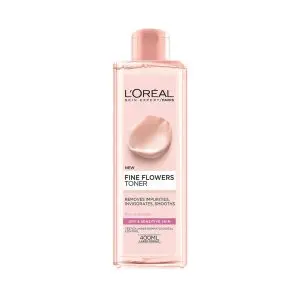تونر پاک کننده و نرم کننده پوست خشک و حساس لورال مدل L’Oreal FINE FLOWERS TONER Dry & Sensitive SKIN حجم 400 میل