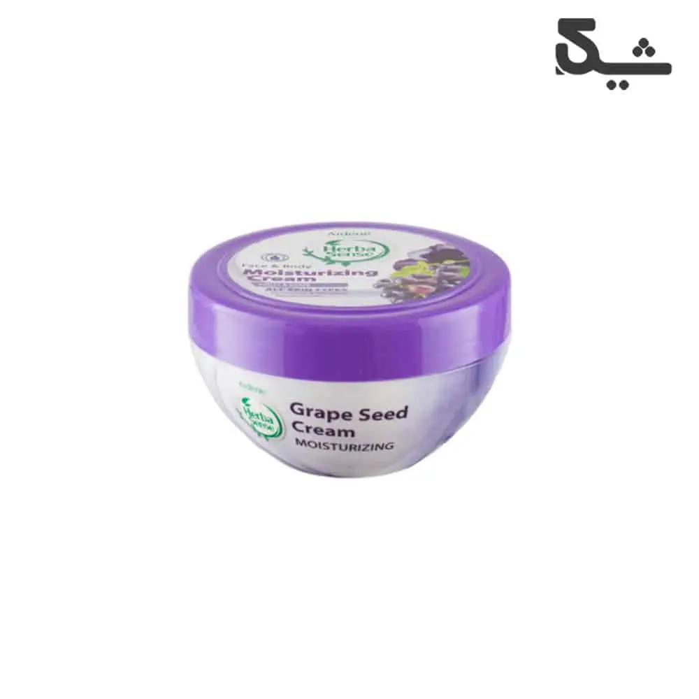 کرم مرطوب کننده صورت و بدن با رایحه انگور و بنفشه هرباسنس 150گرم آردن