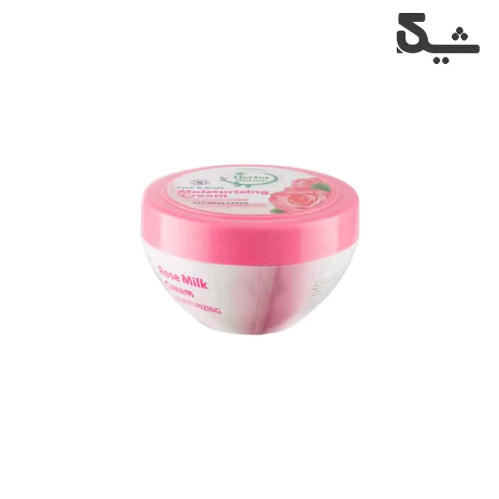 9fe61f255841439295b7a5aaa2ec7a70 کرم مرطوب کننده صورت و بدن با رایحه رز و شیر هرباسنس 150گرم آردن