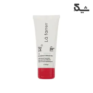 کرم ضد آفتاب مینرال دخترانه مناسب پوست حساس کودکان SPF30 لافارر 40 گرم