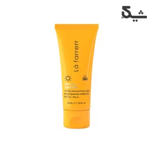 کرم ضدآفتاب و ضدلک بی‌رنگ SPF30 پوست‌های چرب لافارر 40 میلی لیتر