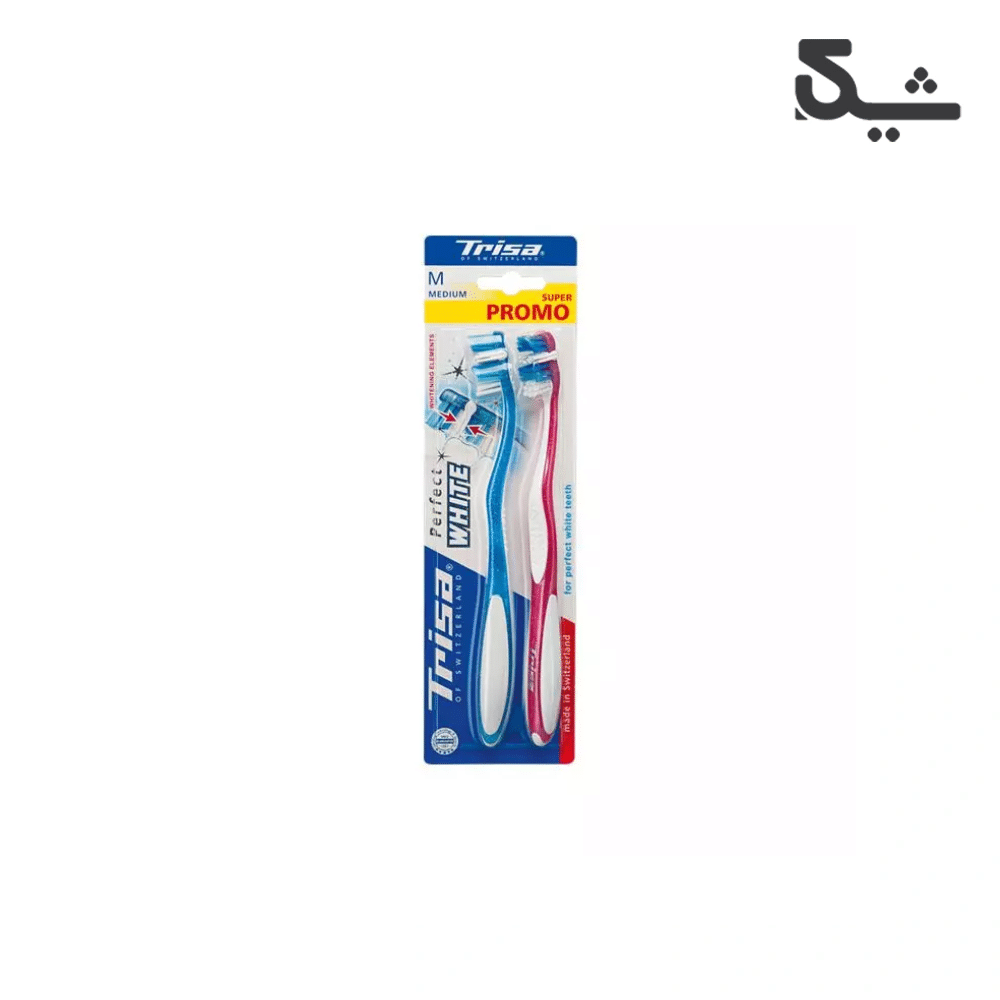مسواک دو تایی پرفکت وایت متوسط تریزا