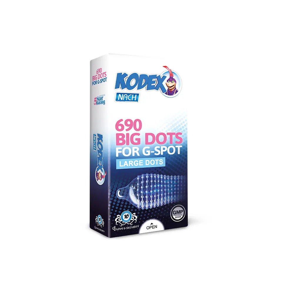 کاندوم خاردار ناچ کدکس مدل BIG DOTS بسته 10 عددی کاندوم خاردار ناچ کدکس مدل BIG DOTS بسته 10 عددی