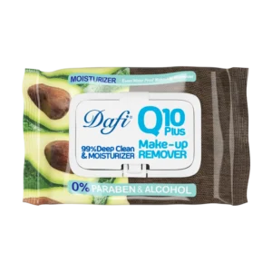 دستمال مرطوب پاک کننده آرایش دافی مدل Q10 طرح میوه آووکادو بسته 50 عددی