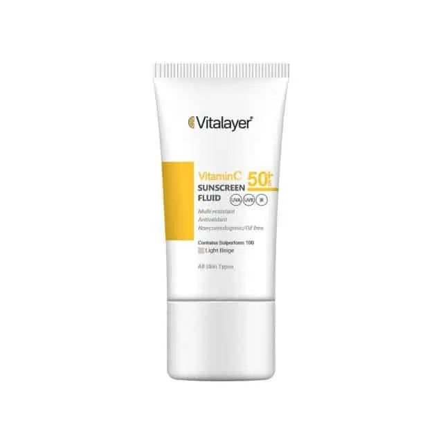 فلوئید ضد آفتاب SPF 50 ویتالیر مدل Vitamin C