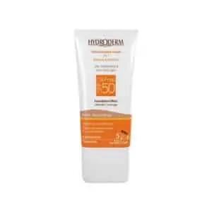 کرم ضد آفتاب فاقد چربی ۲در۱ هیدرودرم SPF50 حجم ۴۰ میلی لیتر  بژ طبیعی