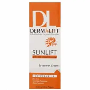 کرم ضد آفتاب بدون رنگ درمالیفت مدل SPF50 محافظ UVA ،UVB حجم ۴۰ میلی لیتر