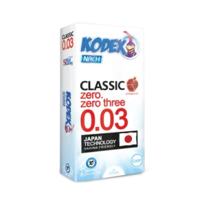 کاندوم کلاسیک کدکس مدل ۰.۰۳ با رایحه انار بسته ۱۰ عددی