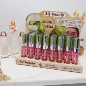 برق لب شاینی صورتی با تقویت کننده لب حاوی روغن لب آلوئه ورا بسیار خوش رنگ برند 3Q beauty کد 899222