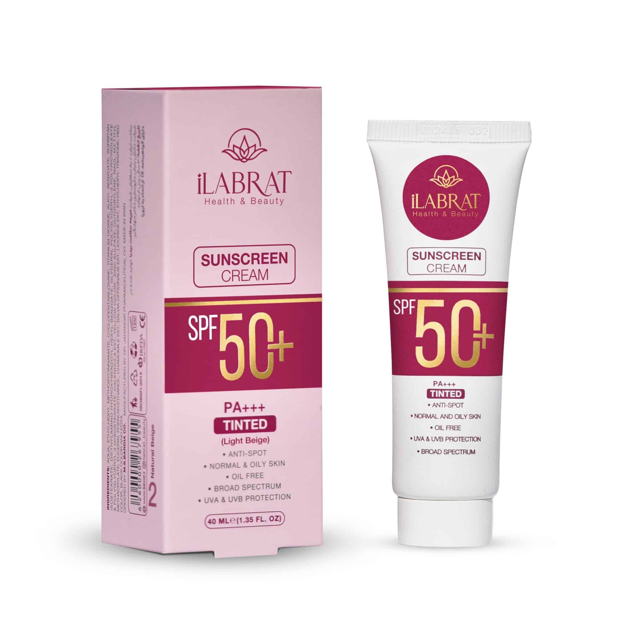 کرم ضدآفتاب ضدلک رنگی ایلابرت (بژ روشن) +SPF50
