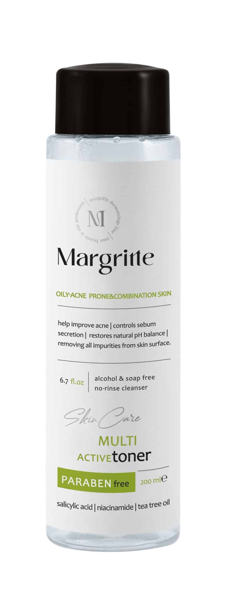 تونر پاک کننده پوست چرب و مستعد آکنه مارگریت حجم 200 میلی لیتر