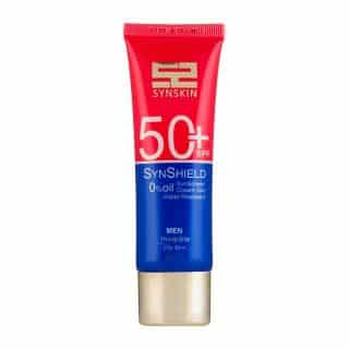 کرم ژل ضدآفتاب ساین‌ اسکین آقایان، با SPF50، مدل بی رنگ، محافظ UVA ،UVB، مناسب پوست چرب
