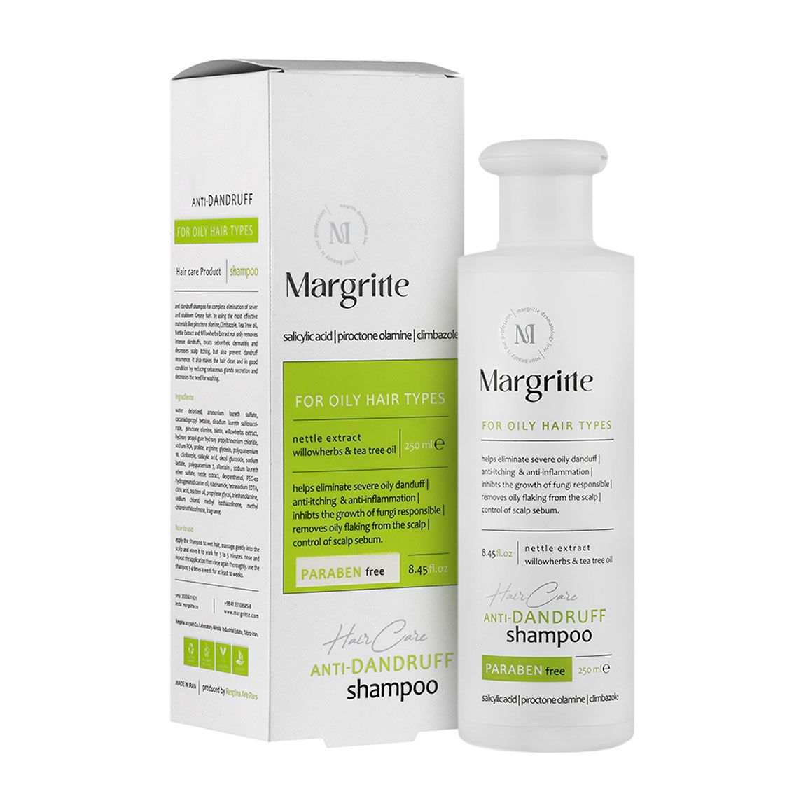 شامپو ضد شوره مارگریت مناسب موهاي چرب حجم 250 میلی لیتر