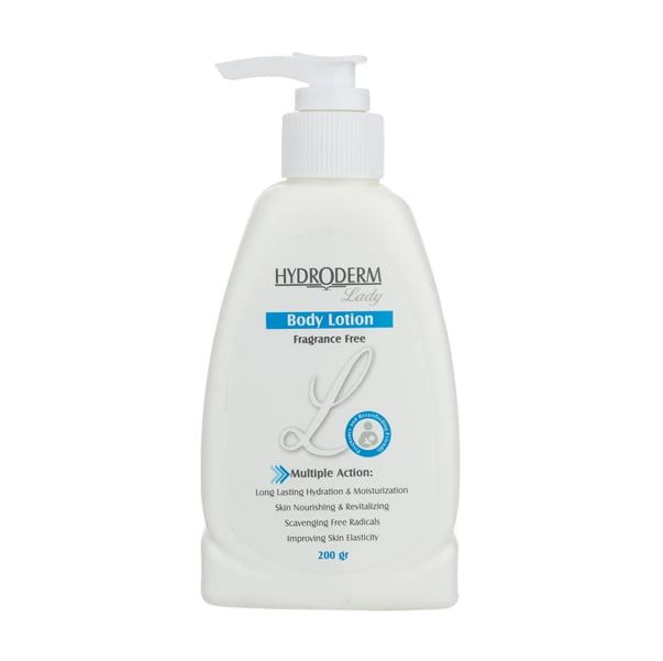 تصویر لوسیون بدن هیدرودرم سری لیدی وزن ۲۰۰ گرم Hydroderm body lotion 200 g